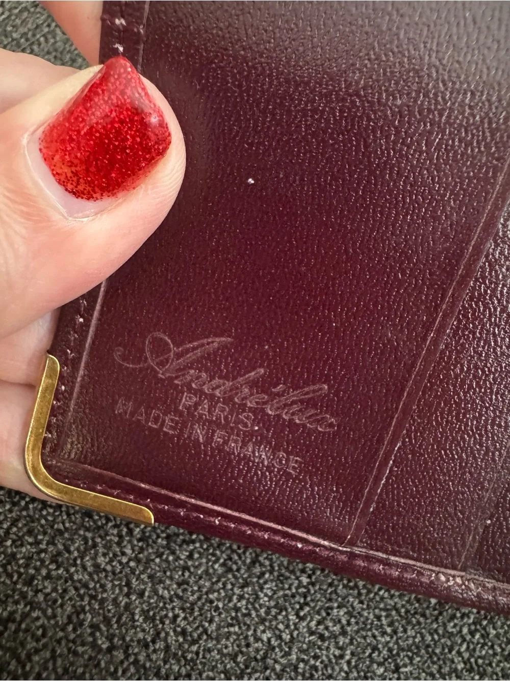 Vintage Andrélux Paris Wallet Mahogany Leather Made in France
